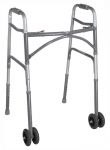 Drive Medical Bariatric Folding Walker, Two Button